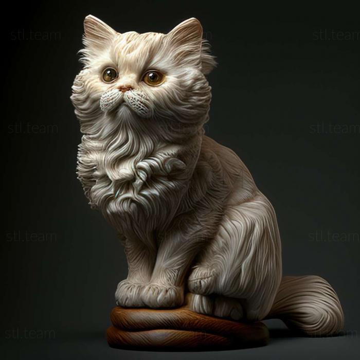 3D model Selkirk Rex cat (STL)